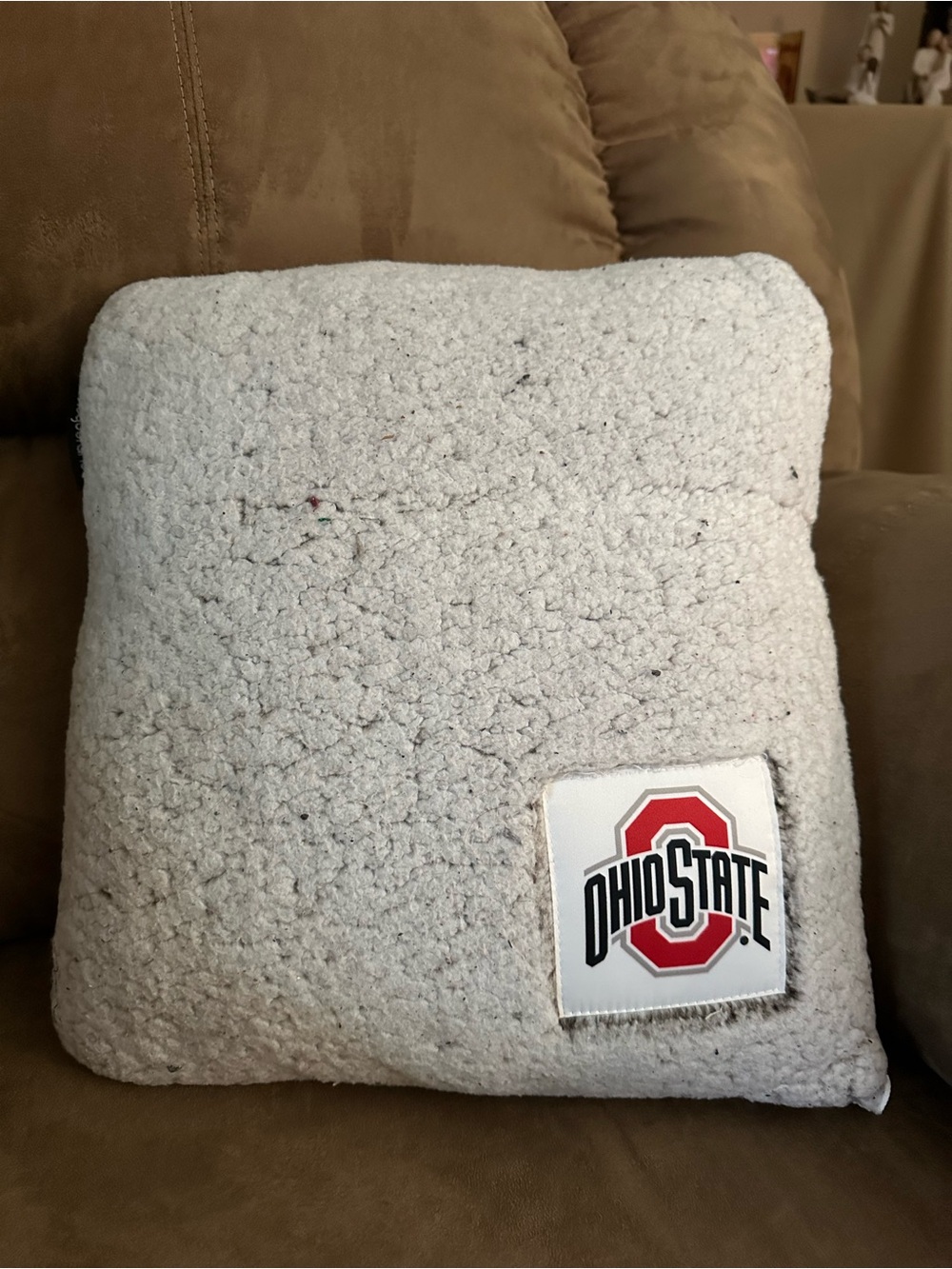 Luxurious Ohio State Frosty Throw Pillow—Size 16X14 Inches